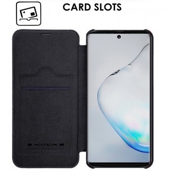 Odinis dėklas Nillkin qin serijos - juodas (GALAXY NOTE 10)